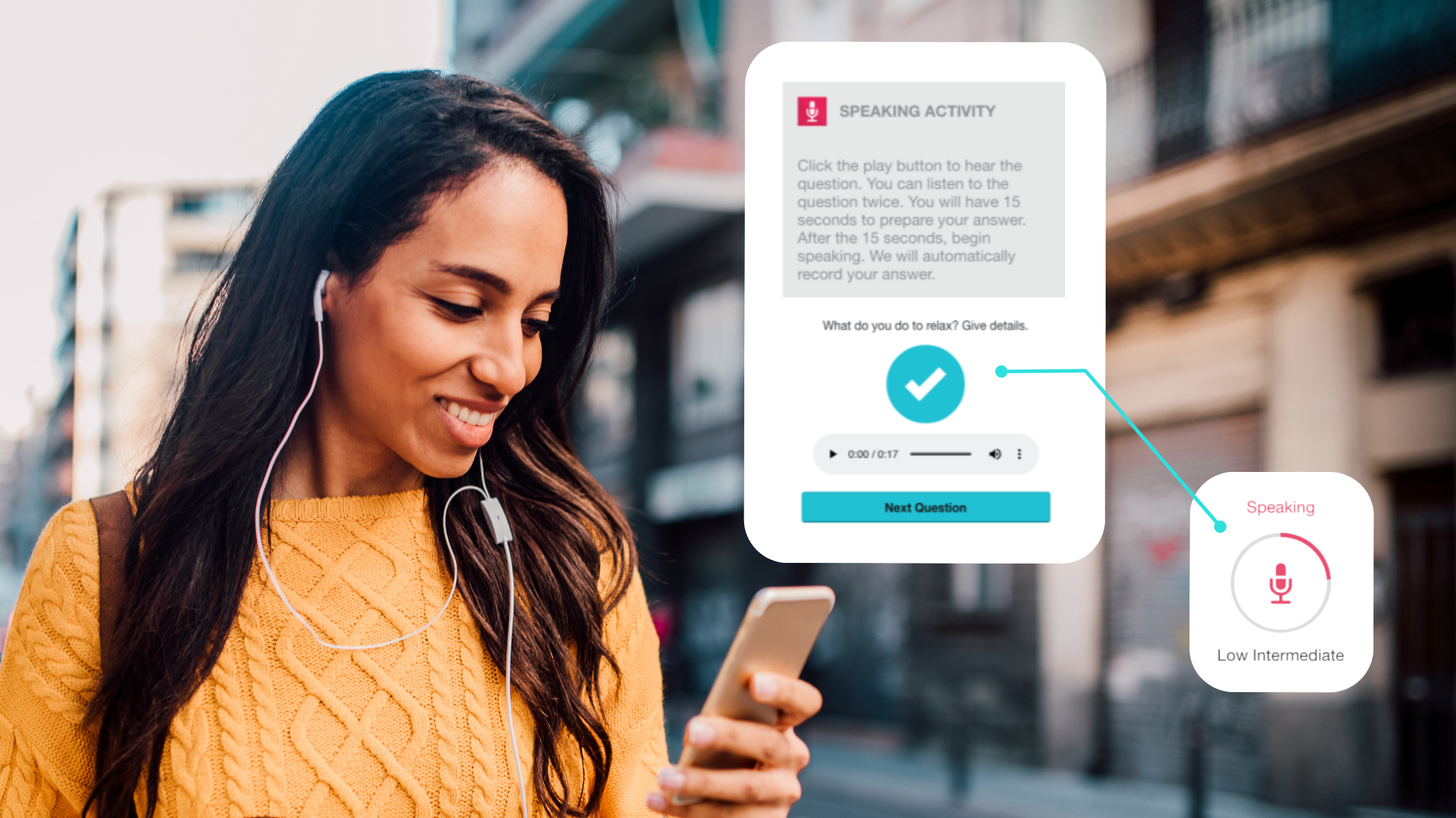Voxy AI oral proficiency test — corporate speaking assessment